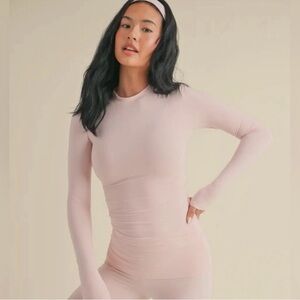 Pink Long Sleeve Activewear top